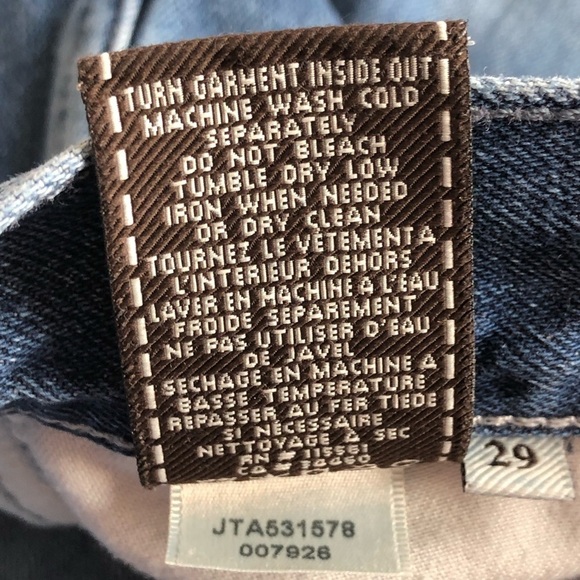 7 For All Mankind A Pocket Straight Leg Button Fly Jeans Size 29 - Picture 10 of 11